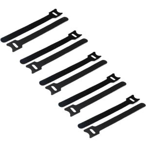 Zip Ties 20/60/100pcs Releasable Soft Nylon Strap Reusable Cable Ties Organizer Tool Velcro Self-Adhesive Tapes For Home(Black,60pcs)
