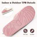 feetfreein Women's Warm Knit House Slippers, Comfy Memory Foam Winter House Shoes, Soft Plush Slip-On Bedroom Slippers for Indoor and Outdoor