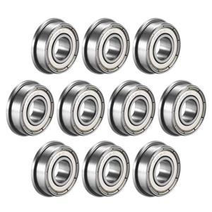 uxcell FR6ZZ Flanged Ball Bearing 3/8" x 7/8" x 9/32" Double Metal Shielded (GCr15) Chrome Steel Flange Rip Bearings 10pcs