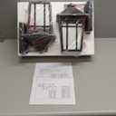 KDG Outdoor Waterproof Patio Wall Light Fixtures Set of 2, Black E26 Socket Exterior Lanterns with Tempered Glass, Modern Wall Mounted Lamp Suitable for Home, Front Door, Garden, Garage, Porch