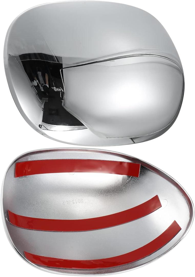 TOP-VIGOR Compatible with Ford F-150 1997-2003, Ford Expedition 1997-2002, Lincoln Navigator 1998-1999, 2pcs Full Mirror Covers Replacement – Chrome Plated Mirror Caps for Left & Right Side