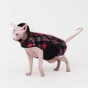 Sphynx Cat Windproof Turtleneck Jacket, Cat Puppy Warm Fleece Hoodie Fall and Winter,Easy to Wear Cat Coat with Velcro,Neck and Chest Adjustable Sweater (XS (1-2lbs)