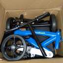 Economy Knee Scooter Steerable Knee Walker for Foot Injuries Compact Crutches with Dual Rear on-Wheel Brake and Shock Absorption Under The Knee pad (Blue)