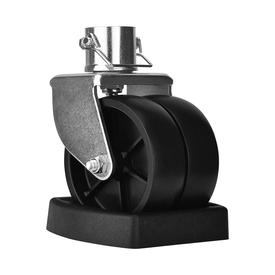 Rockane Dual 6'' Trailer Jack Swivel Caster Wheel Replacement with Rubber Wheel Chock2000LBs Capacity with Pin for Boat Hitch Camper for Soft Ground Roll - Perfect Matching Jack Wheel Dock