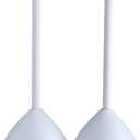 Clorox Toilet Plunger with Hideaway Caddy, Set of 2  for Bathroom Organization and Storage, Bathroom Accessories, Toilet Unclogger, with Holder, White