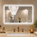 Niccy Rectangle LED Bathroom Mirrors, Vanity Mirror with Lights, 20"x32"
