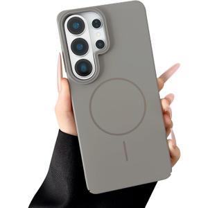 Slim Magnetic Case for Samsung Galaxy S26 Ultra 6.9" 2026 [Thin Matte Anti-Fingerprint Hard PC Cover] [Compatible with MagSafe] Solid Color Lightweight Phone Case (Titanium Grey)