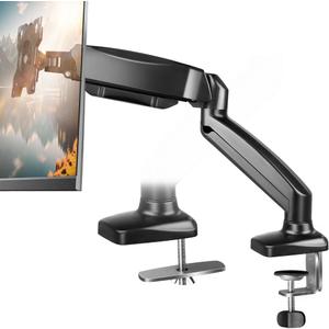 Single Monitor Arm for 13-32 Screens Full Adjustable Monitor Desk Mount Height Adjustable Swivel Monitor Mount with Tilting Rotating Universal Desk Mount VESA 75x75 or 100x100mm (Black)
