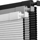 No Drill No Tools Blackout Cellular Shades for Indoor Windows Cordless Pull Down Honeycomb Blinds Thermal Insulated Noise Reduction Cellular Blinds,Blackout-White,40" W x 64" H