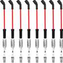 8 Pcs Spark Plug Wires Set & 41-110 Iridium Spark Plugs Compatible with 2000-2013 Chevy Silverado Tahoe Suburban GMC Sierra Yukon Cadillac Escalade 4.8 5.3 6.0 6.2 L, Replace for 41-162 9748HH 9748UU (Standard)