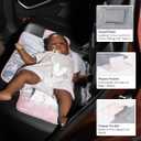 BabbleRoo Baby Changing Pad - Comfortable Portable Changing Pad, Compact, Fits in Any Diaper Bag - Lightweight and Soft with Cute Designs, Convenient Pockets, Extra Head Support  Pink Birdy