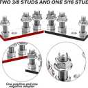 2 Pcs Battery Terminal Adapter for Lithium and Lead Acid Batteries Electric Zinc-plated Marine Terminal Ends for 3/8 Inch and 5/16 Inch Battery Posts Replacement Plug Accessories