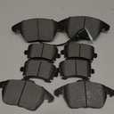 Ceramic front rear Brake Pads Kits 8pcs Brakes Pads Set Compatible with Audi A3,A3 Quattro,TT,TT Quattro,for VW CC,for Jetta,for Eos,for Golf,for GTI,for Passat,for Passat CC