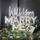 Will You Marry Me? Neon Sign -Size:23inch- Custom Large Wedding LED Neon Light Home Wall Decor Wedding Engagement Party Backdrop Decoration Personalized Gift for Her neon Art-Cool White