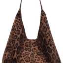 Cheetah Leopard Print Tote Bag Large Capacity Bag Leopard Bag Women Shopper Women's Bag (Brown)
