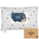 KeaBabies Toddler Pillow with Pillowcase, Jumbo 14X20 - Soft Organic Cotton Toddler Pillows for Sleeping - Machine Washable - Perfect for Travel, Toddler Bed Set (Cosmo)