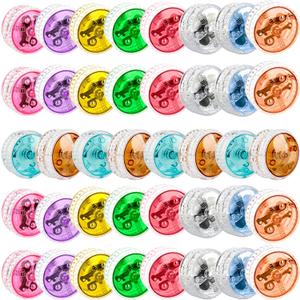 40 Pcs LED Light Up Yo-Yos Bulk Pack Glow in the Dark Yoyo Toys Plastic YoYos for Beginner Birthday Party Favors Classroom Prizes Carnival Goodie Bag Fillers
