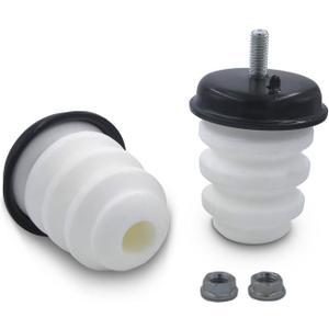 Rear Bump Stops, Axle Jounce Bumpers Compatible with 1999-2006 Silverado 1500 Sierra Leaf Spring Bumper, 1999-2005 Van Astro Safari Rear Bump Stops (Pack of 2) (White)