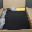 Shintenchi 3 Pieces Patio Bistro Sets, Outdoor Textilene Fabric Conversation Bistro Set, Textilene Fabric Front Porch Chairs Small Patio Furniture Set with Table for Lawn,Garden,Balcony (Black)