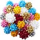 Hallmark Gift Bow Assortment (30, 2 Sizes) Red, White, Pink, Blue, Yellow, Silver, Gold for Christmas, Hanukkah, Birthdays, Weddings, Baby Showers