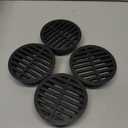 4" Outdoor Round Flat Drain Grate Cover (4, Black)