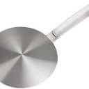 Heat Diffuser Stainless Steel Induction Adapter Plate Removable Handle Coffee Milk Cookware Induction Hob Heat Cooking Diffuser for Electric Stove 5.5inch