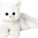 Bearington Lil' Muffin Small Plush Stuffed Animal White Cat, Kitten 8 inch