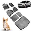 Compatible for Ford Escape 2013-2019 Floor Mat Backrest Mats Cargo Mat, All-Weather Rear Trunk Mat Rear Seat Back Cargo Liner Protector Fit for Escape 2019-2016 2015 2014 2013 Accessories (Full Set)