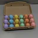 12 Pcs Easter Wooden Eggs for Crafts Easter Colorful Fake Eggs Wooden Pastel Colored Decorative Craft for Spring DIY Decorating Toy Displays, 2.36 x 1.57 Inch(Macaron Color)