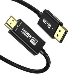 DisplayPort 1.4 to HDMI 2.1 Cable 4K@120Hz, UniDirectional DP to HDMI Adapter Cord, Supported HDCP 2.2 & HDR10,for Monitor, TV, PC HP, Dell, Acer, AMD, NVIDIA (3.3FT)
