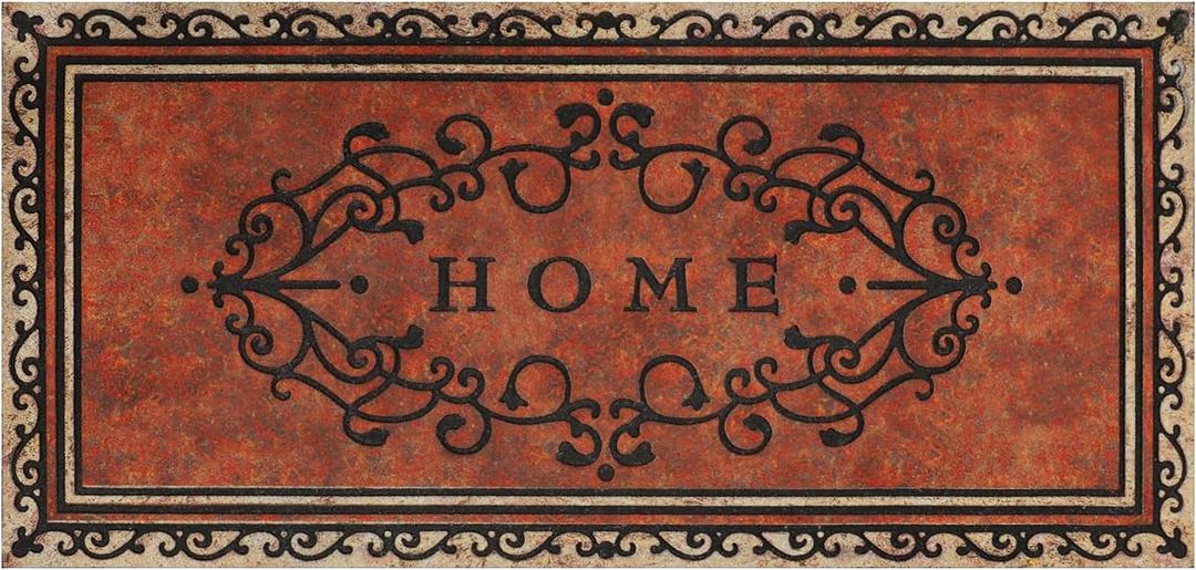 Large 47"x22" Heavy Duty Welcome Mat Outdoor with Non-Slip Rubber Backing - Durable Outdoor Door Mat for Front Door Entrance, Garage, Patio & High Traffic Areas（Home）