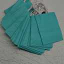 AWELL Small Turquoise Blue Paper Bag with Handle Party Favours Bag 6x4.5x2.5 inch for Baby Shower Birthday Wedding Recycled Bag, Pack of 24 (6x4.5x2.5,small Size,turquoise Blue)