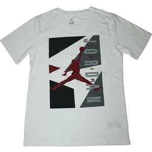 Jordan AJ Block T-Shirt white/gym red/dark green M