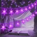 ITICdecor Star Lights 15 FT 30 LED Battery Operated Indoor & Outdoor Twinkle Fairy String Lights for Xmas Tree (Purple)