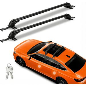 Universal Car Roof Rack 42.91"-44.88" Cross Bars, Upgraded Adjustable Aluminum Alloy Crossbars with 165lbs Load Capacity, Heavy Duty Roof Crossbars for SUVs, Sedans, and Vans