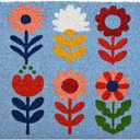 MAINEVENT Floral Doormat 30x17 Inch, Outdoor Welcome Mat Floral, Vibrant Door Mat Flower, Coir Spring Doormat, Flowers Front Door Mat for Outside Entrance