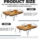 Natural Wood Coffee Table, Live Edge Coffee Table for Living Room, Unique Desktop, Large