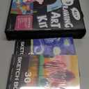 237-Piece Kids Art Set with Double-Sided Easel, Painting Kits for Kids Ages 4-8, Non-Toxic Art Supplies for Girls & Boys, Drawing Set with Watercolor, Oil Pastels, resent for Young Artists-Black