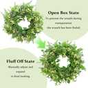 Green Eucalyptus Wreaths for Front Door,22 Inch Artificial Spring Summer Winter Wreath with Green Berries,Eucalyptus Leaves for Indoor Outdoor Wall Porch Festival Farmhouse Home Holiday Decor.