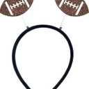 3 x AIUPUOC Football Headband for Women Cute Football Design Headband Head Boppers Sports Hair Accessories for Football Mom Fans Game Day Cheer Hairband Non Slip 1Pcs (Brown B, Average)