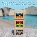 2 x Popsicle Stands (Neutral) - Popsicle Holder and Drip Guard - Mess Free Frozen Treat Holder for Kids and Adults - Dishwasher Safe and BPA Free - 5 Pack