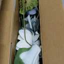 AGIRL Artificial Flowers Combo Silk Mix Blue Fake Flower with Stems for DIY Wedding Bouquets Centerpieces Arrangements Table Chair Decor Baby Shower Home Decor (Light Blue)