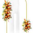 Putros Metal Arch Backdrop Stand 6.6FT Gold Wedding Balloon Arched Backdrop Stand Square Arch Frame for Birthday Party Bridal Baby Shower Ceremony Decoration