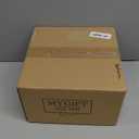 MyGift 8 Inch Round Modern Artificial Succulent Arrangement Potted in Gray Concrete Plant Bowl, Assorted Faux Mini Succulents in a Decorative Planter Pot (Grey)