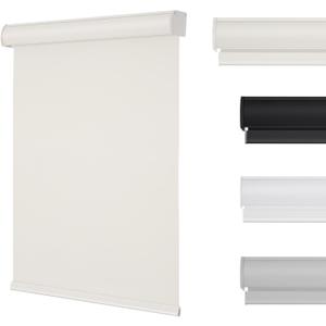 Changshade Cordless Blackout Roller Shades with Valance, Room Darkening Roll-up Shade Easy Install, Fabric Windows Blinds for Home, Bedroom and Office, 34" W x 72" H, Beige ROL34BG72D