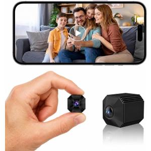 ELEFOCUS 4K Hidden Camera, Mini Spy Camera Wireless for Home Security, Small Indoor Nanny Cam with Night Vision & Motion Detection, Secret WiFi Camera for Pet/Baby, Camaras Espias Ocultas - Black