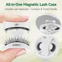 Magnetic Eyelashes with Applicator No Glue or Eyeliner Needed, Reusable Natural Look Lashes, Lightweight & Comfortable, Easy to Apply and Remove