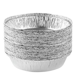 PLASTICPRO 7'' Inch Round Tin Foil Pans Disposable Aluminum, Freezer & Oven Safe - For Baking, Cooking, Storage, Roasting, & Reheating, Pack of 16