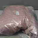 Bedbay Dusty Rose Striped Duvet Cover Set Queen Size, 100% Cotton Sateen Bedding Set, 300TC Soft Minimal Hotel Style Comforter Cover 3 Pieces for All Seasons