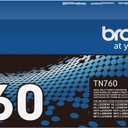 Brother Genuine TN760 High Yield Black Toner Cartridge, (For use with MFC-L2710DW MFC-L2750DW HL-L2350DW HL-L2370DW HL-L2395DW HL-L2390DW DCP-L2550DW Printers)